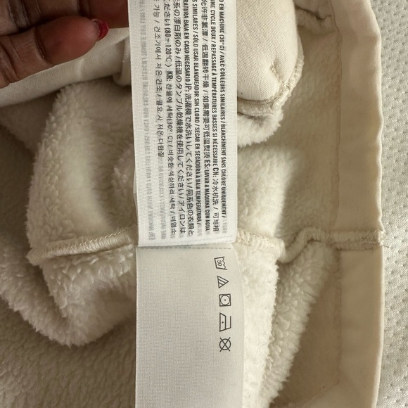 Abercrombie & Fitch oversized polar fleece half zip sweatshirt//Cream//Small - Picture 12 of 12